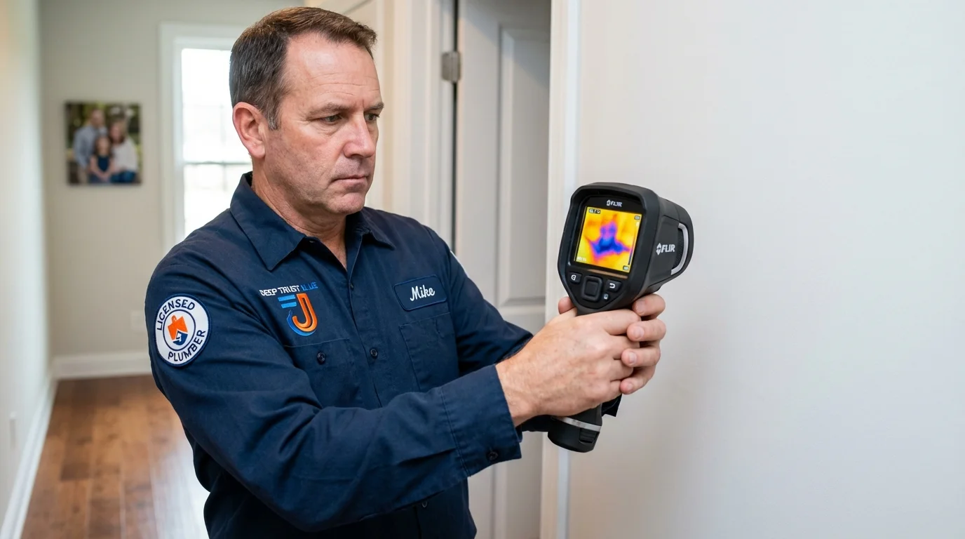 Thermal imaging leak detection by Johns Plumbing LLC in Johnson